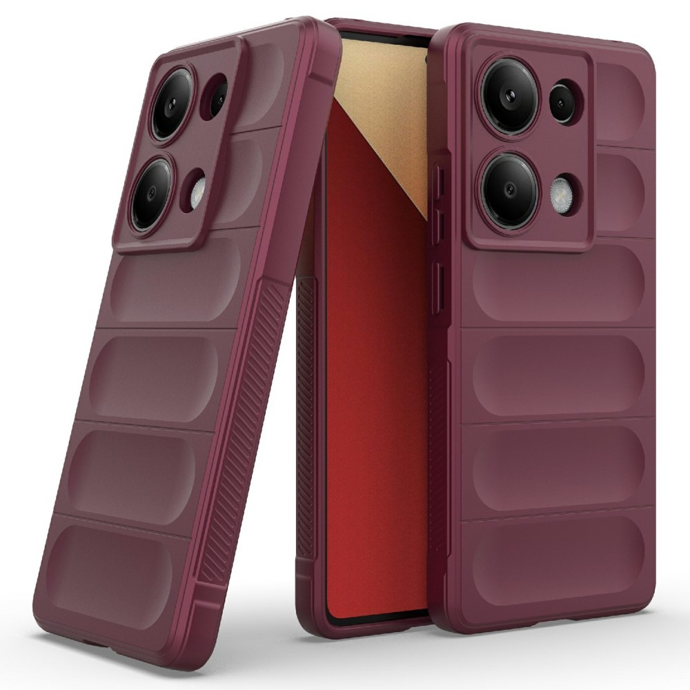 Rugg tartós zselés tok Xiaomi Redmi Note 14S-hez - bordó színű
