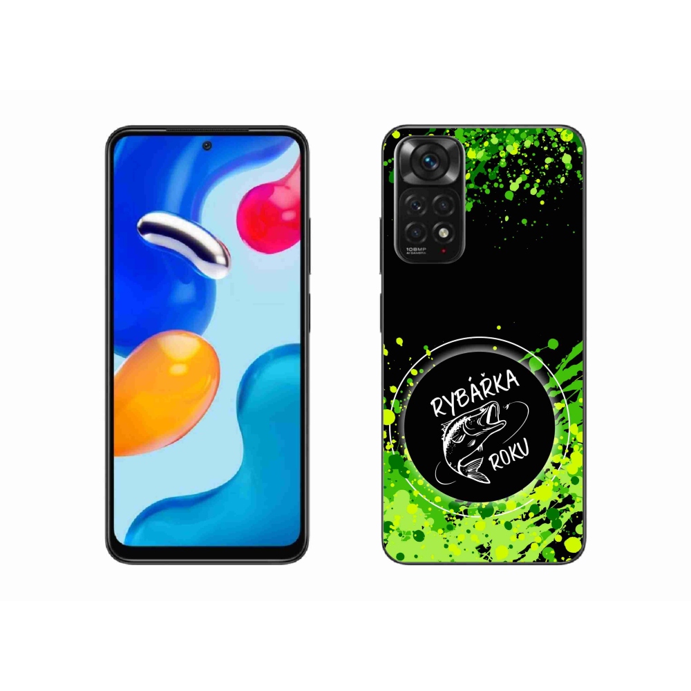 Gél borító mmCase a Xiaomi Redmi Note 11S 4G-hez - az év halászának fekete háttere