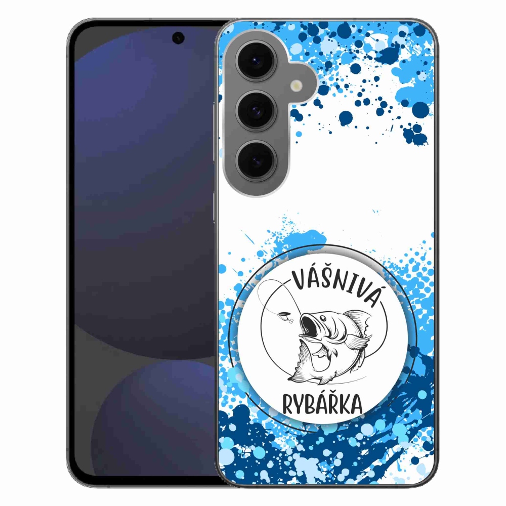 Gél borítás mmCase Samsung Galaxy S24 FE - szenvedélyes halásznő fehér háttérrel