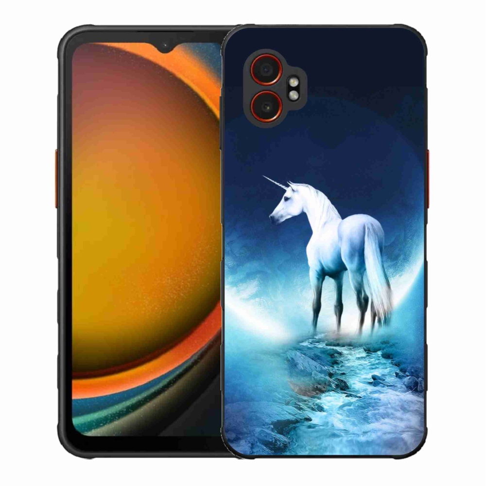 Zselés borítás mmCase Samsung Galaxy Xcover 7 Pro készülékhez - fehér egyszarvú