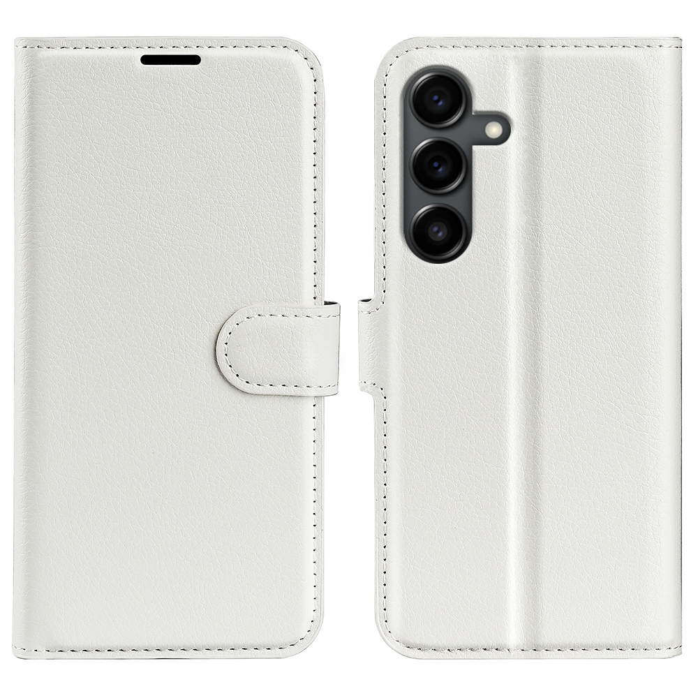 Litchi könyv tok Samsung Galaxy S25 FE készülékhez - fehér