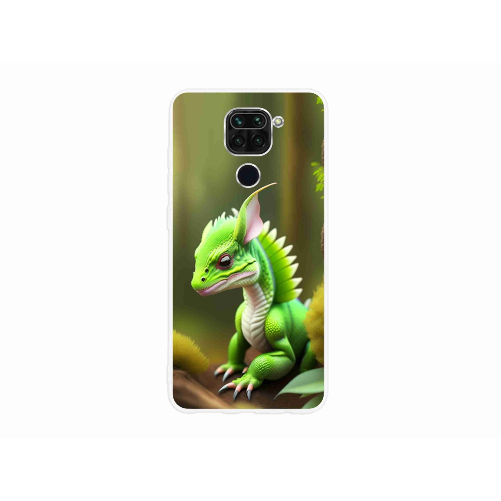 Gél borítás mmCase a Xiaomi Redmi Note 9-hez - zöld sárkány