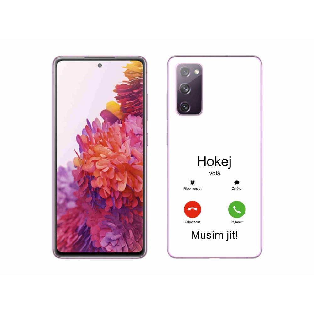 Gél borítás mmCase Samsung Galaxy S20 FE - hoki hívások fehér háttérrel