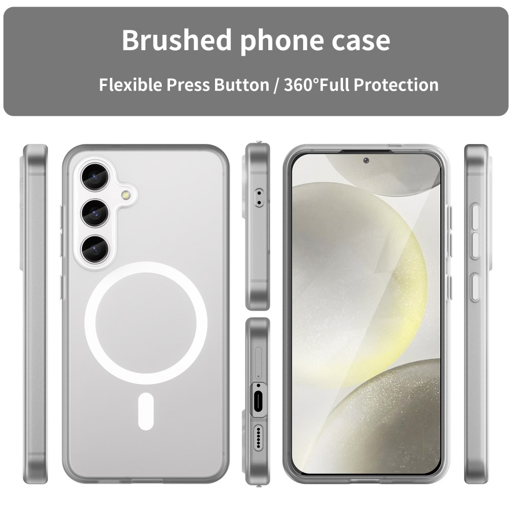 Frost zselés tok MagSafe támogatással Samsung Galaxy S24+/S25+ készülékhez - fehér
