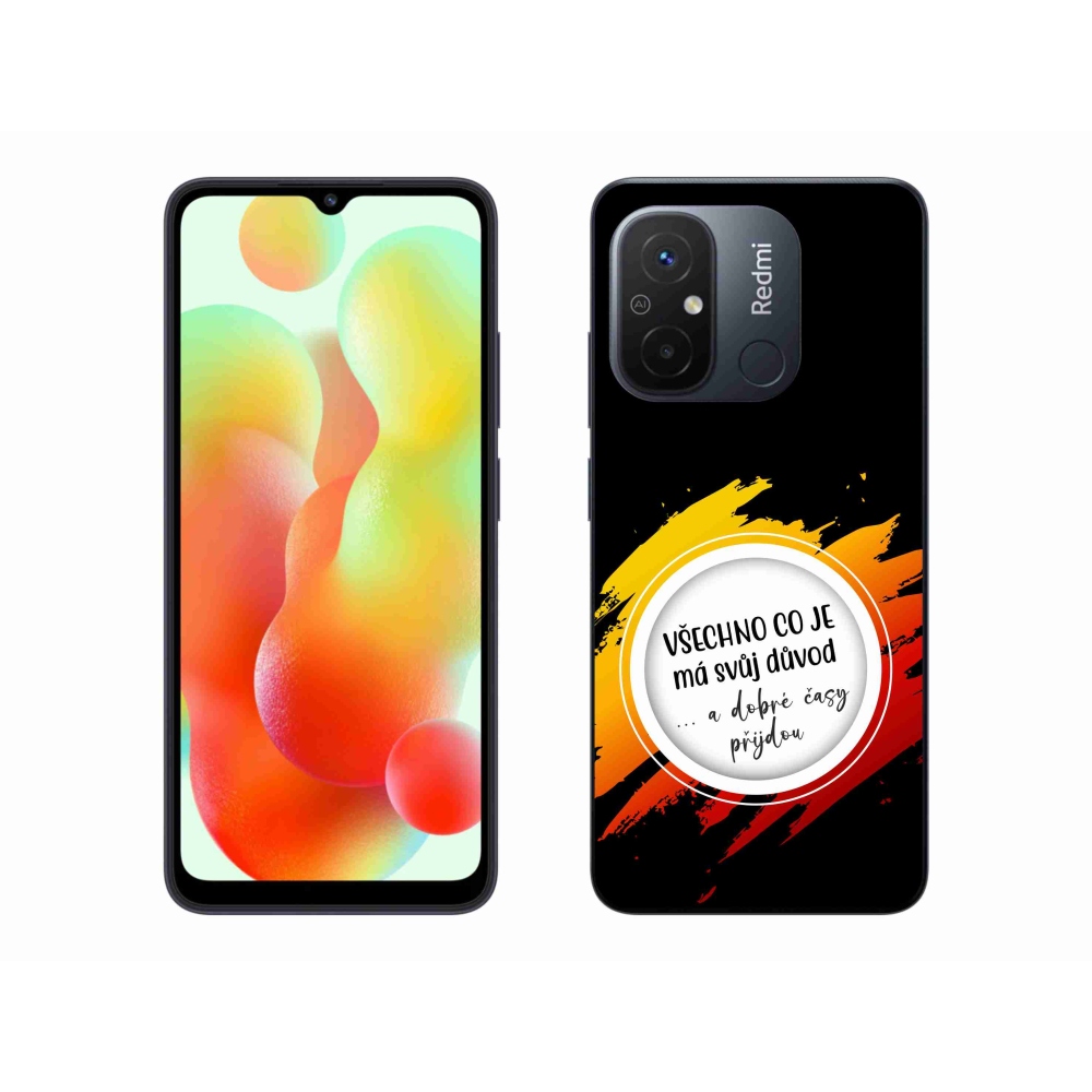 Gél borítás mmCase a Xiaomi Redmi 12C-hez - idézet 3 fekete háttér