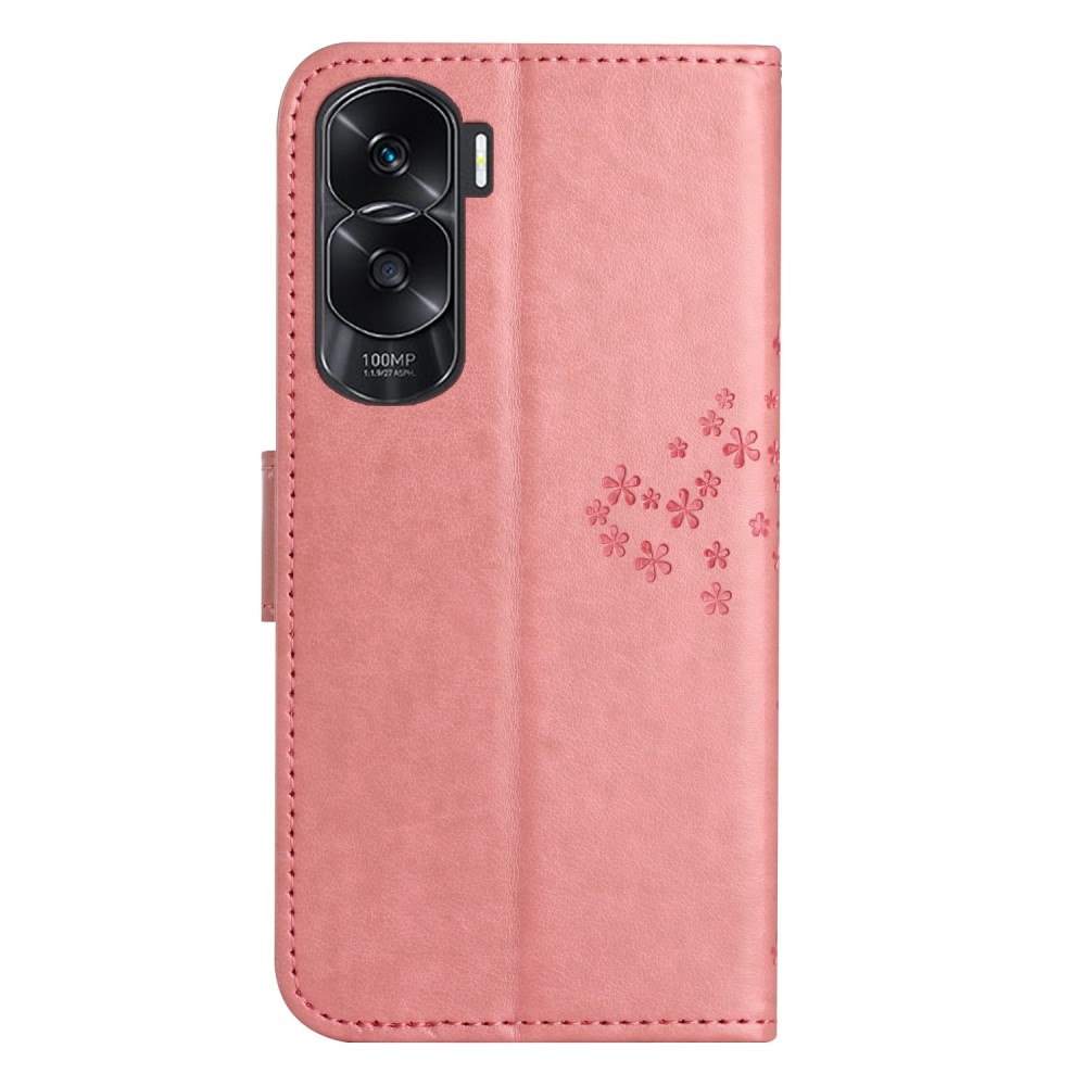 Fa könyvtáska Honor 90 Lite-hoz - rózsaszín