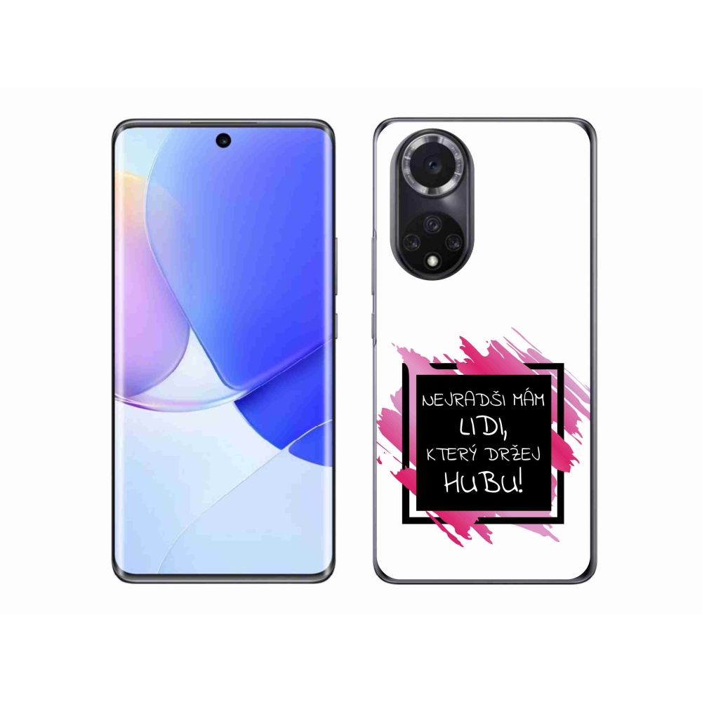 Gél borító mmCase a Huawei Nova 9-hez - vicces szöveg 7 fekete és fehér háttérrel