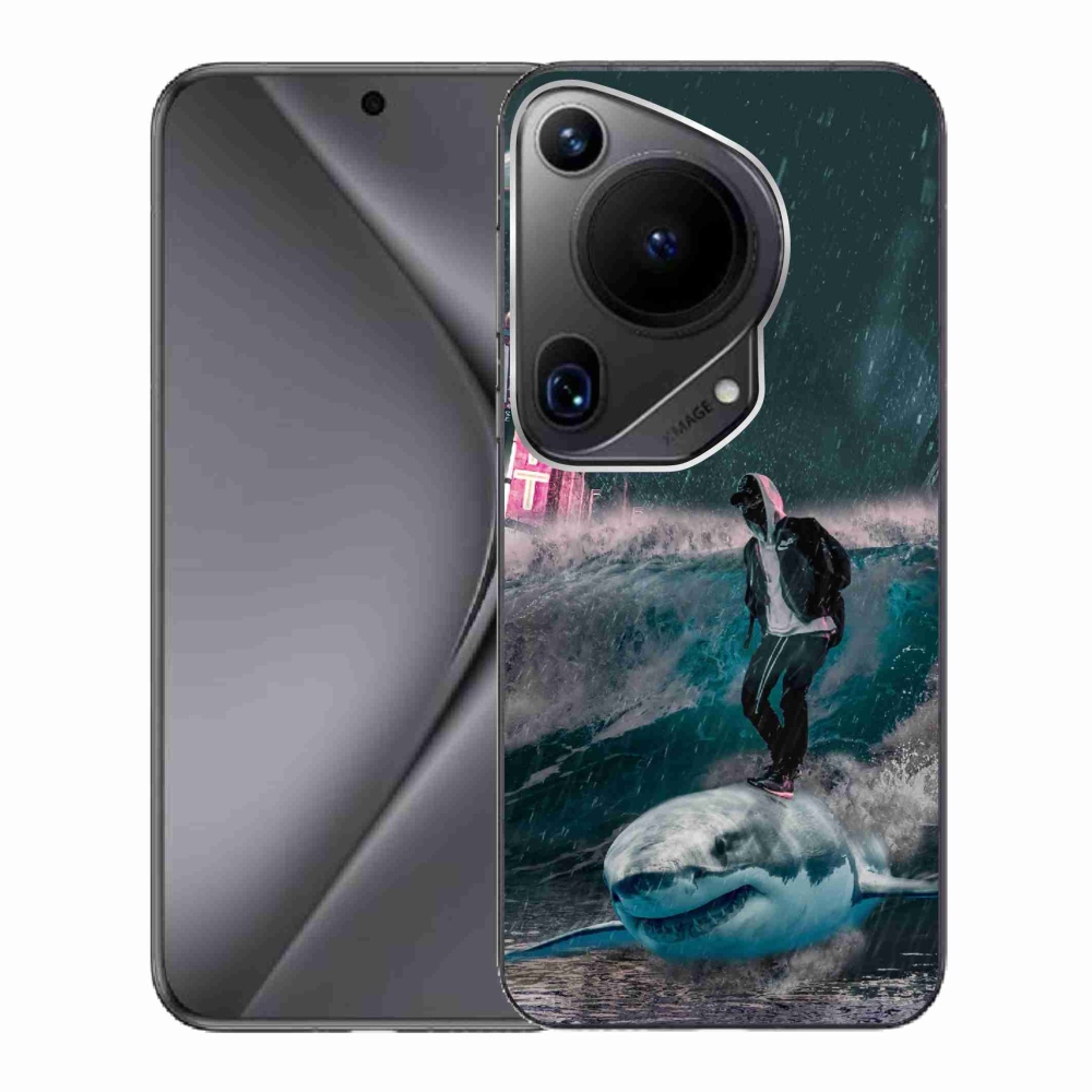 Zselés borítás mmCase a Huawei Pura 70 Ultra készülékhez - cápa