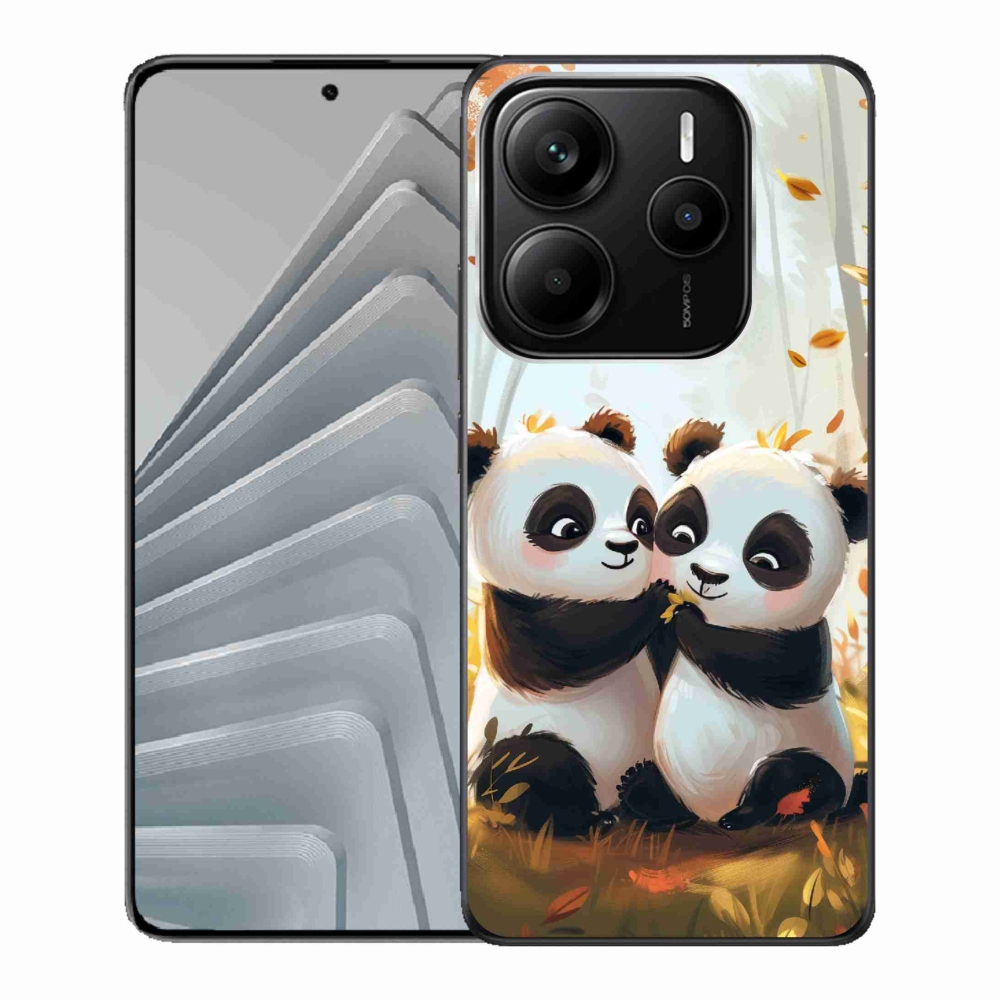 Gél borítás mmCase a Xiaomi Redmi Note 14 5G számára - pandák