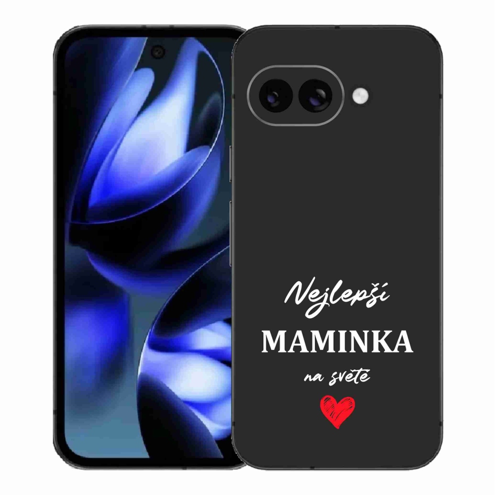 Gél borítás mmCase a Google Pixel 9a számára - Best Mom 1 fekete háttérrel