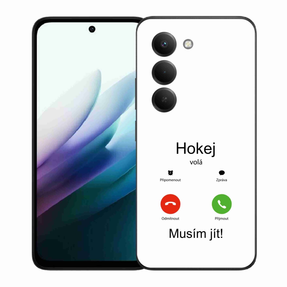 Gél borító mmCase a Xiaomi Redmi 15 4G/5G (171mm) - hoki hívások fehér háttérrel