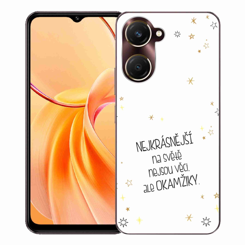 Gél borítás mmCase a Vivo Y28s 5G készülékhez - Idézet 4 fehér háttér