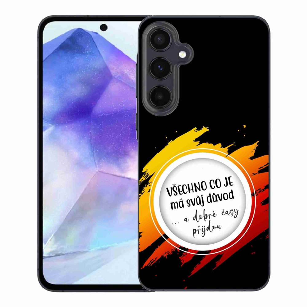 Gél borítás mmCase Samsung Galaxy A55 5G - idézet 3 fekete háttér