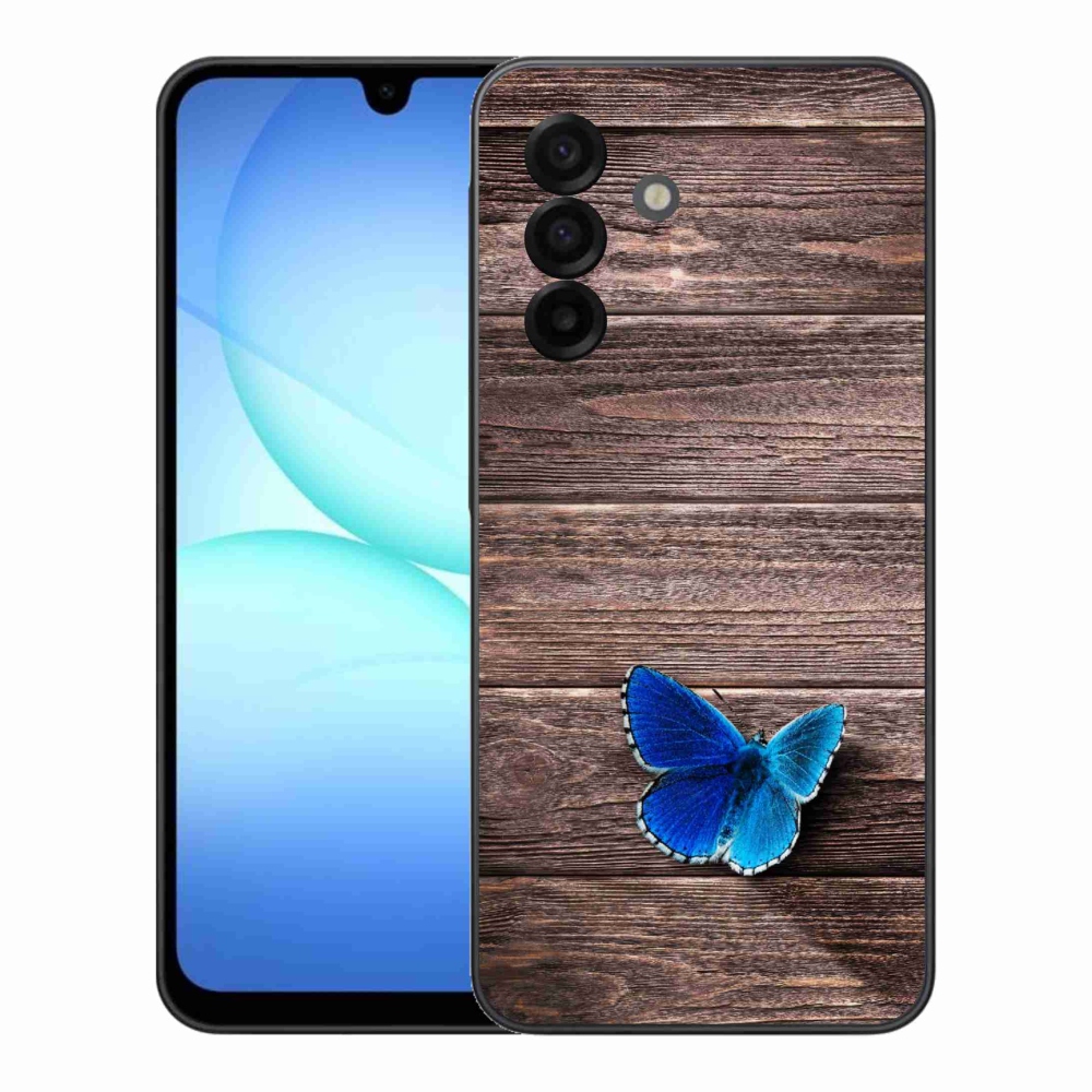 Gél védőhuzat mmCase Samsung Galaxy A17 4G/5G - kék pillangó 1