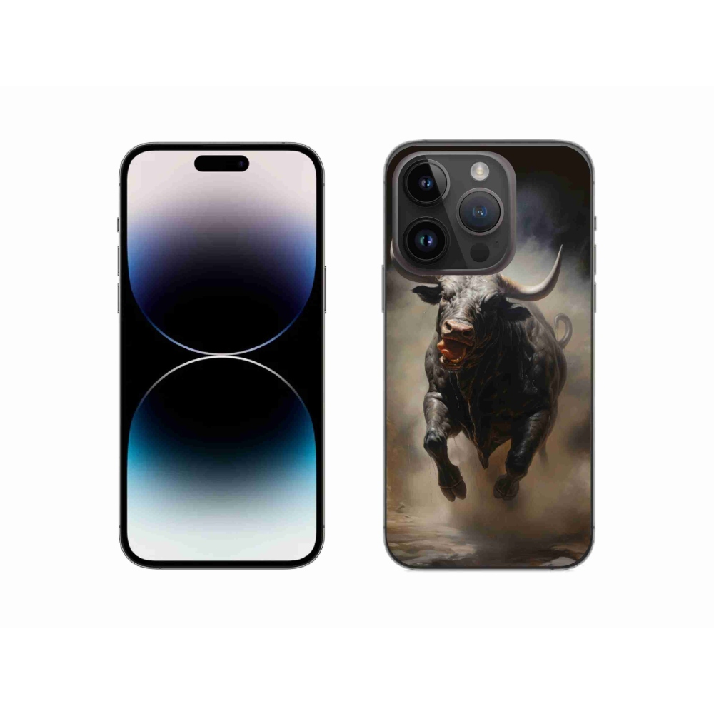 Zselés borítás mmCase iPhone 14 Pro készülékhez - dühös bika