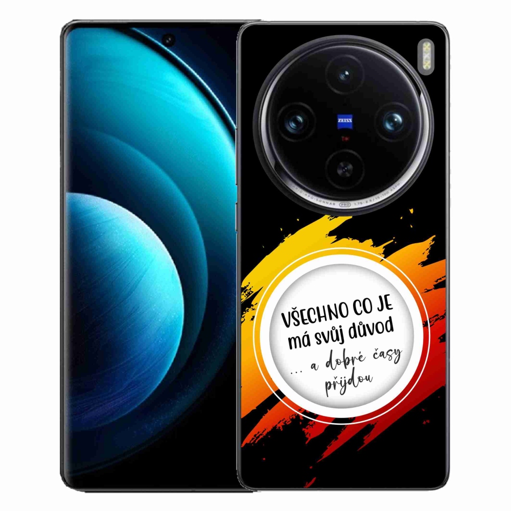 Zselés borítás mmCase a Vivo X100 Pro 5G készülékre - Idézet 3 fekete háttér