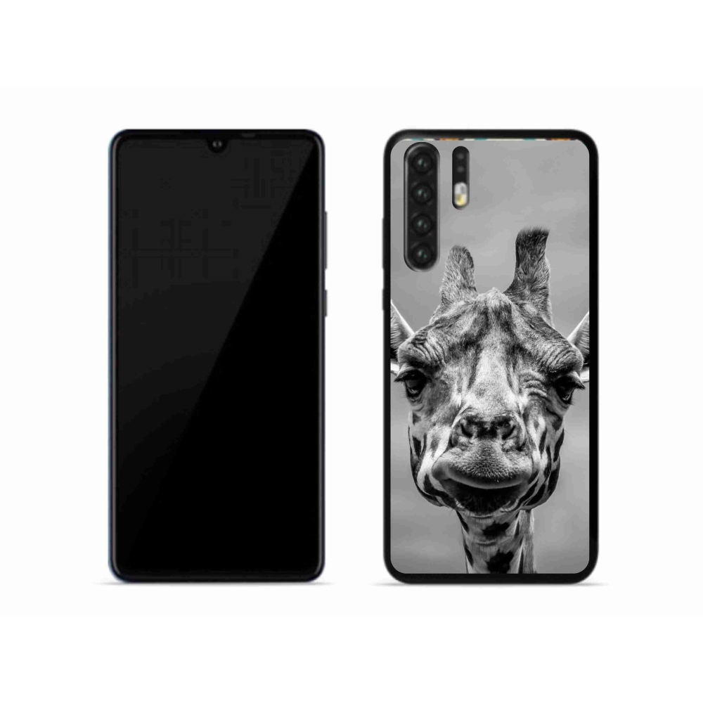 Gél borítás mmCase a Huawei P30 Pro készülékhez - fekete-fehér zsiráf