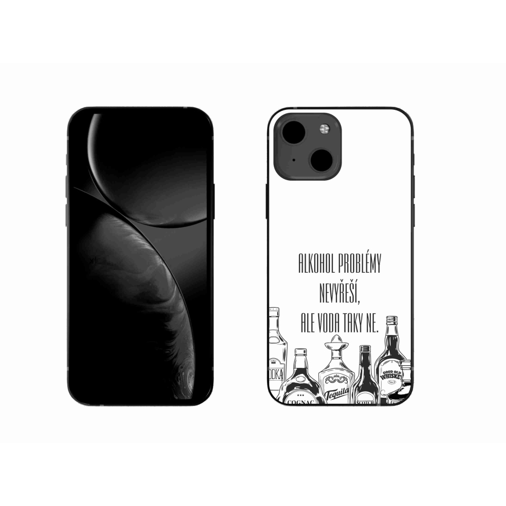 Gél borító mmCase iPhone 13 6.1 készülékhez - vicces szöveg fehér háttérrel