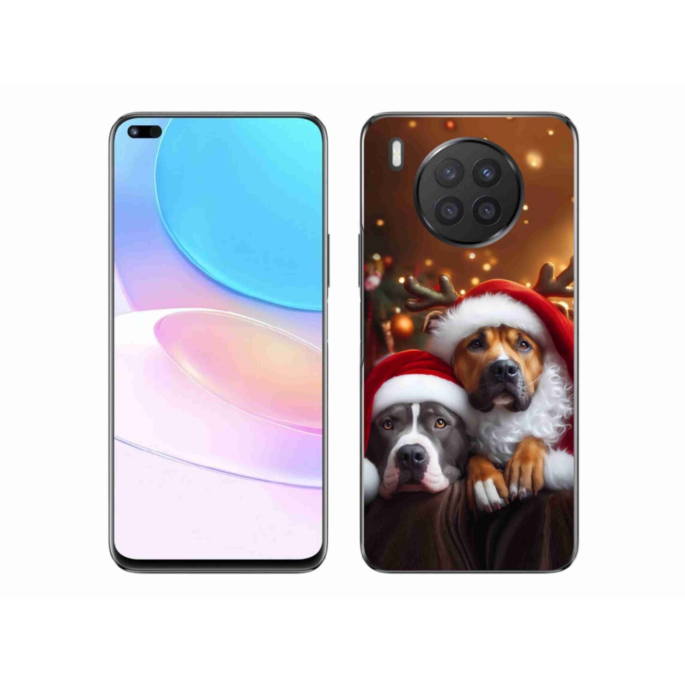 Gél borító mmCase a Honor 50 Lite-hoz - Karácsonyi kutyák