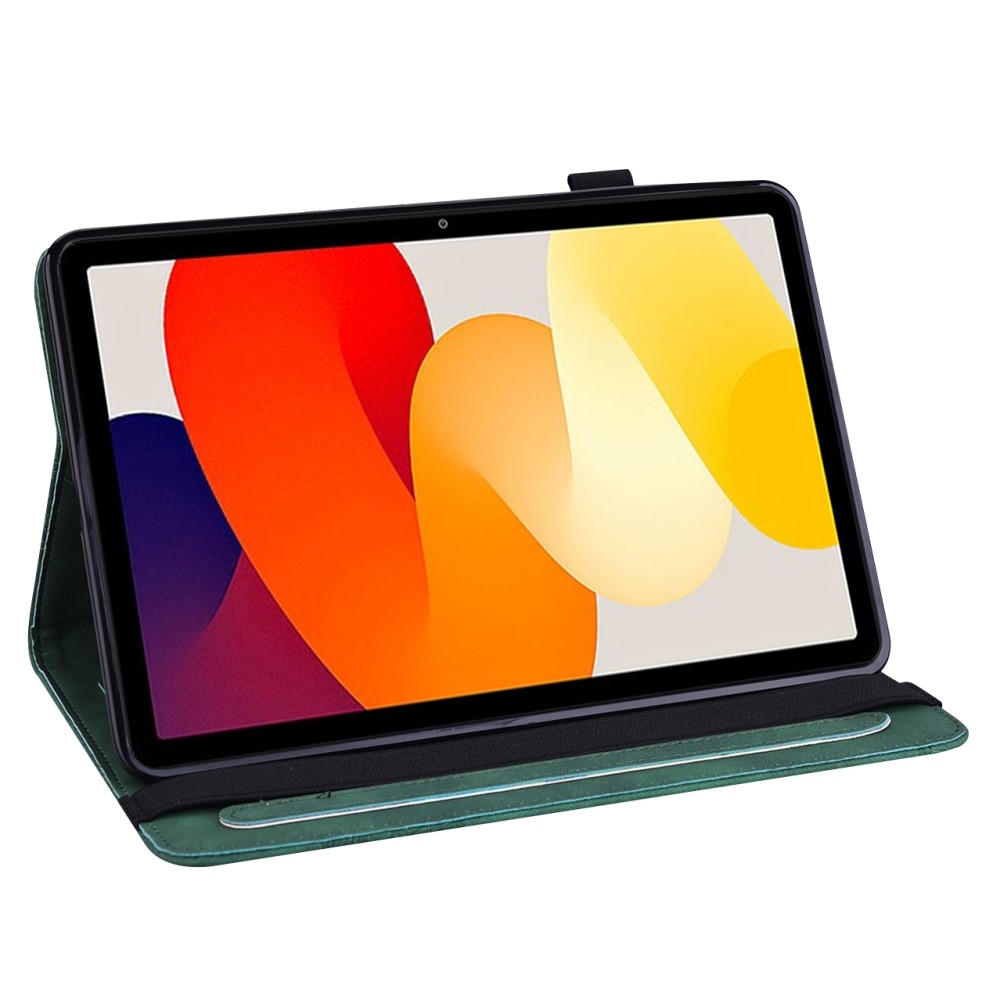 Virágos tok a Xiaomi Redmi Pad SE-hez - zöld
