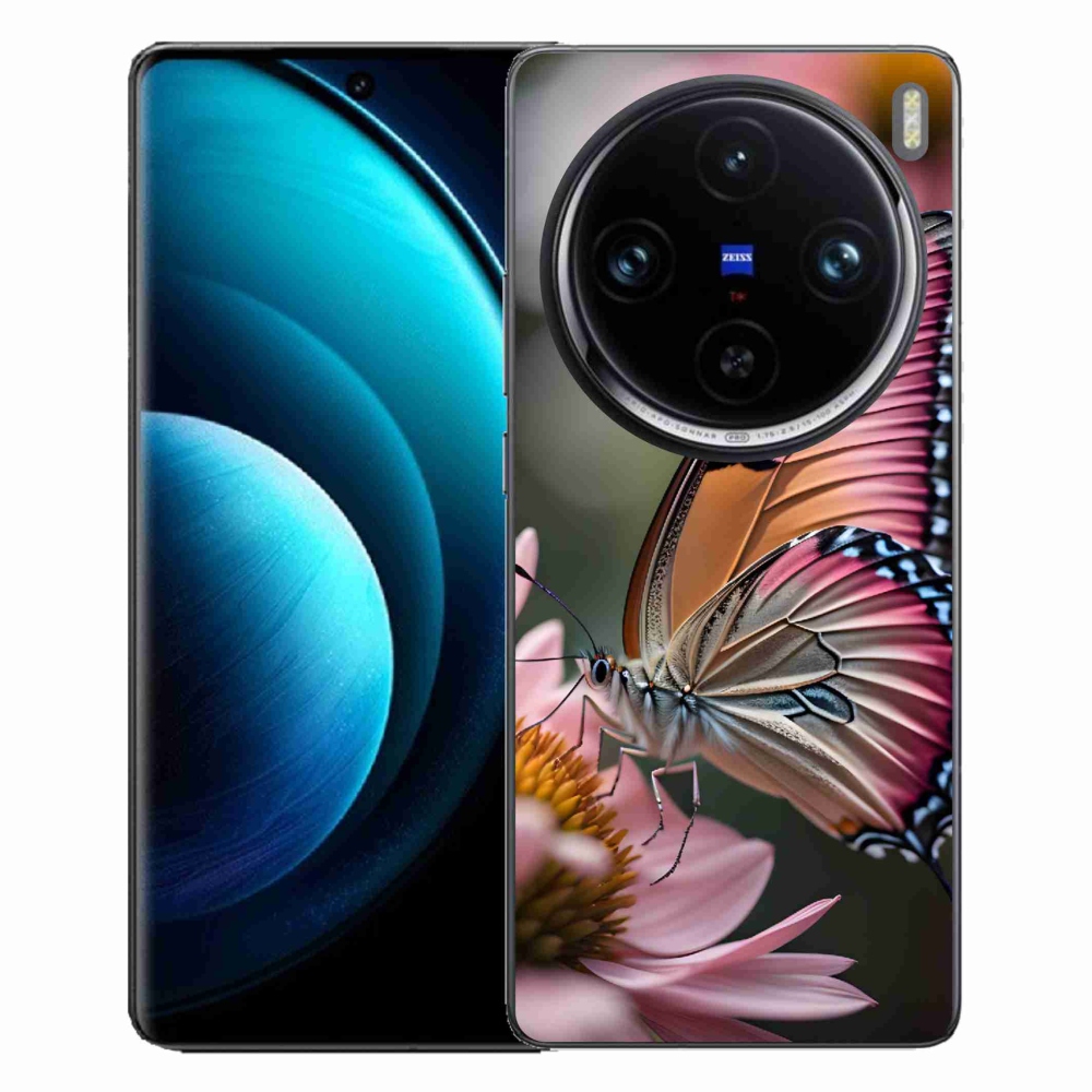 Zselés borítás mmCase a Vivo X100 Pro 5G készülékhez - színes pillangó