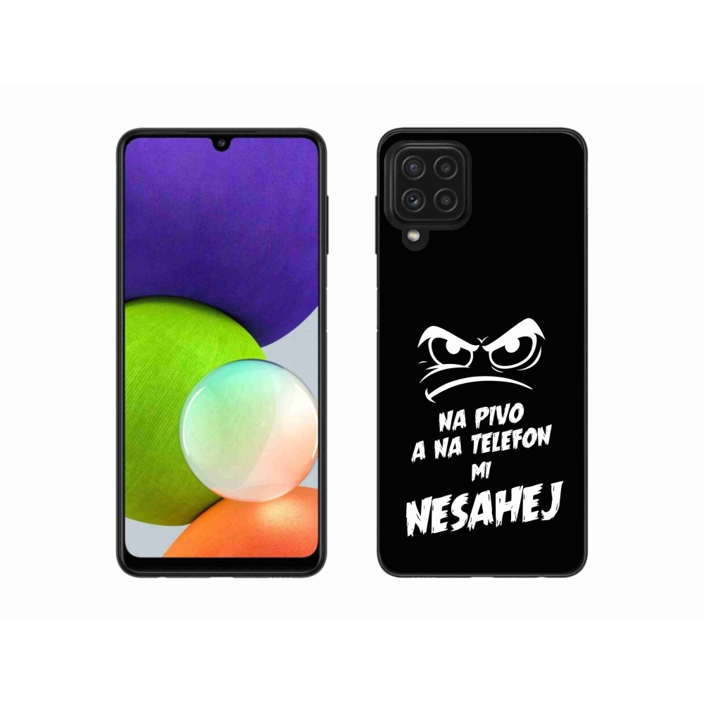 Gél borítás mmCase Samsung Galaxy A22 4G - sör motívum 2 fekete háttérrel