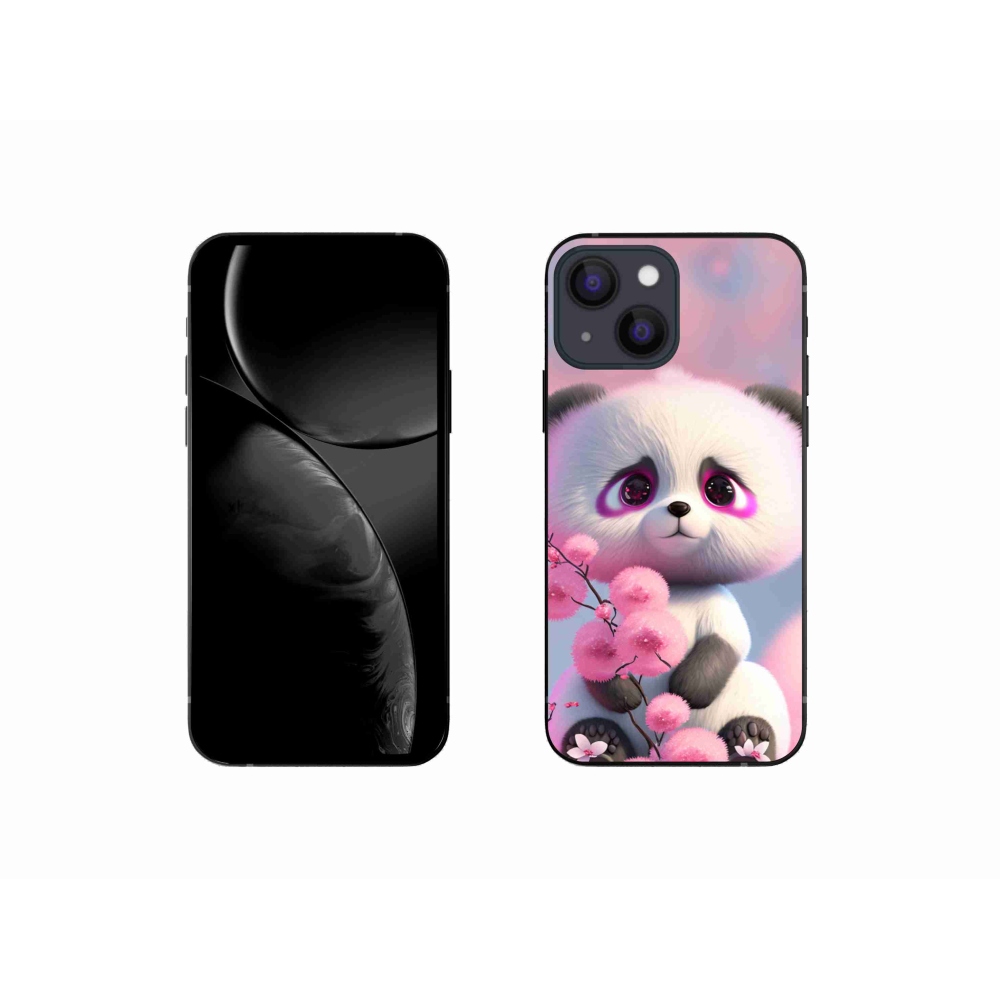 Gél borítás mmCase iPhone 13 mini 5.4 - aranyos panda 1