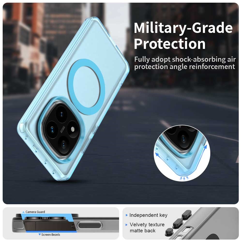 Candy zselés tok MagSafe-val Xiaomi Redmi Note 14 Pro 5G/Poco X7 5G - kék