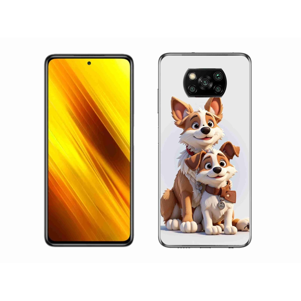 Gél borítás mmCase a Xiaomi Poco X3 Pro számára - kutyák rajzolása