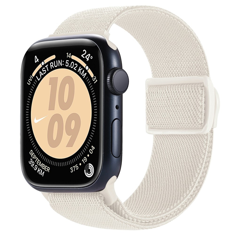 Fokozatos nejlon szíj Apple Watch Ultra/Ultra 2 49mm/SE/SE 2022/2023 44mm/9/8/7 45mm/6/5/4 44mm/3/2/1 42 mm-es Apple Watch Ultra/Ultra 2 órához - bézs színű