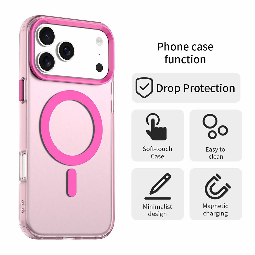Candy zselés tok MagSafe-val iPhone 17 Pro készülékhez - rózsaszín