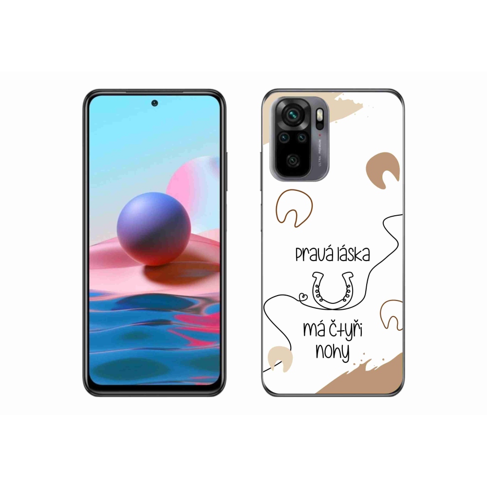 Gél borító mmCase a Xiaomi Redmi Note 10S-hez - ló motívum fehér háttérrel