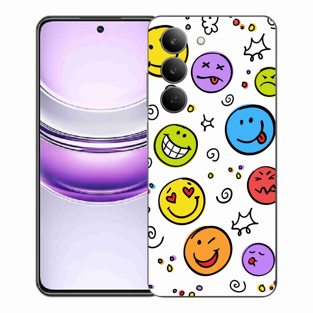 Gél borító mmCase a Realme 14x 5G készülékhez - smiley-k