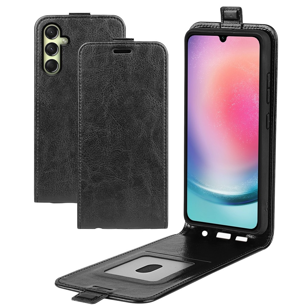Függőleges könyvtáska Samsung Galaxy A16 4G/5G készülékhez - fekete