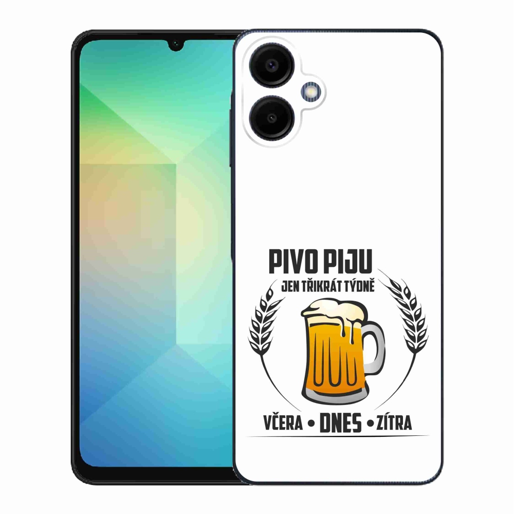 Gél borítás mmCase Samsung Galaxy A06 4G - sör motívum fehér háttérrel