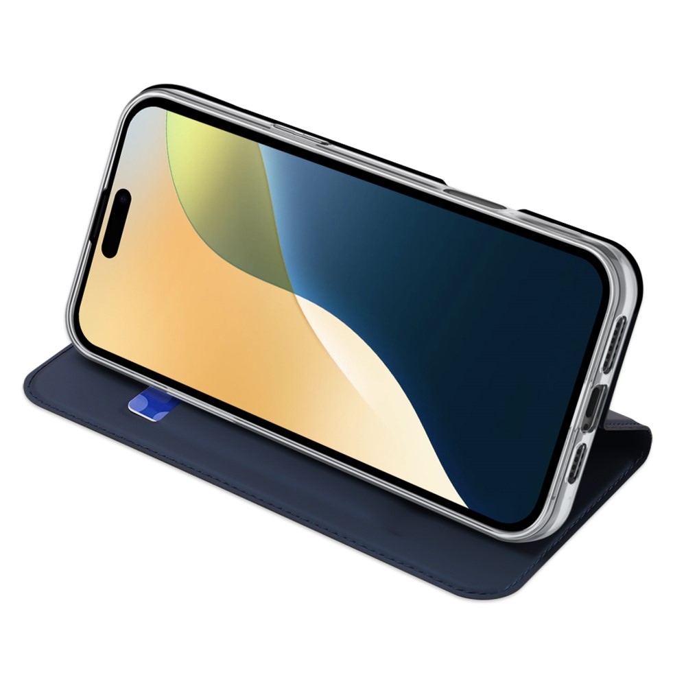 DUX könyvtáska iPhone 16-hoz - sötétkék