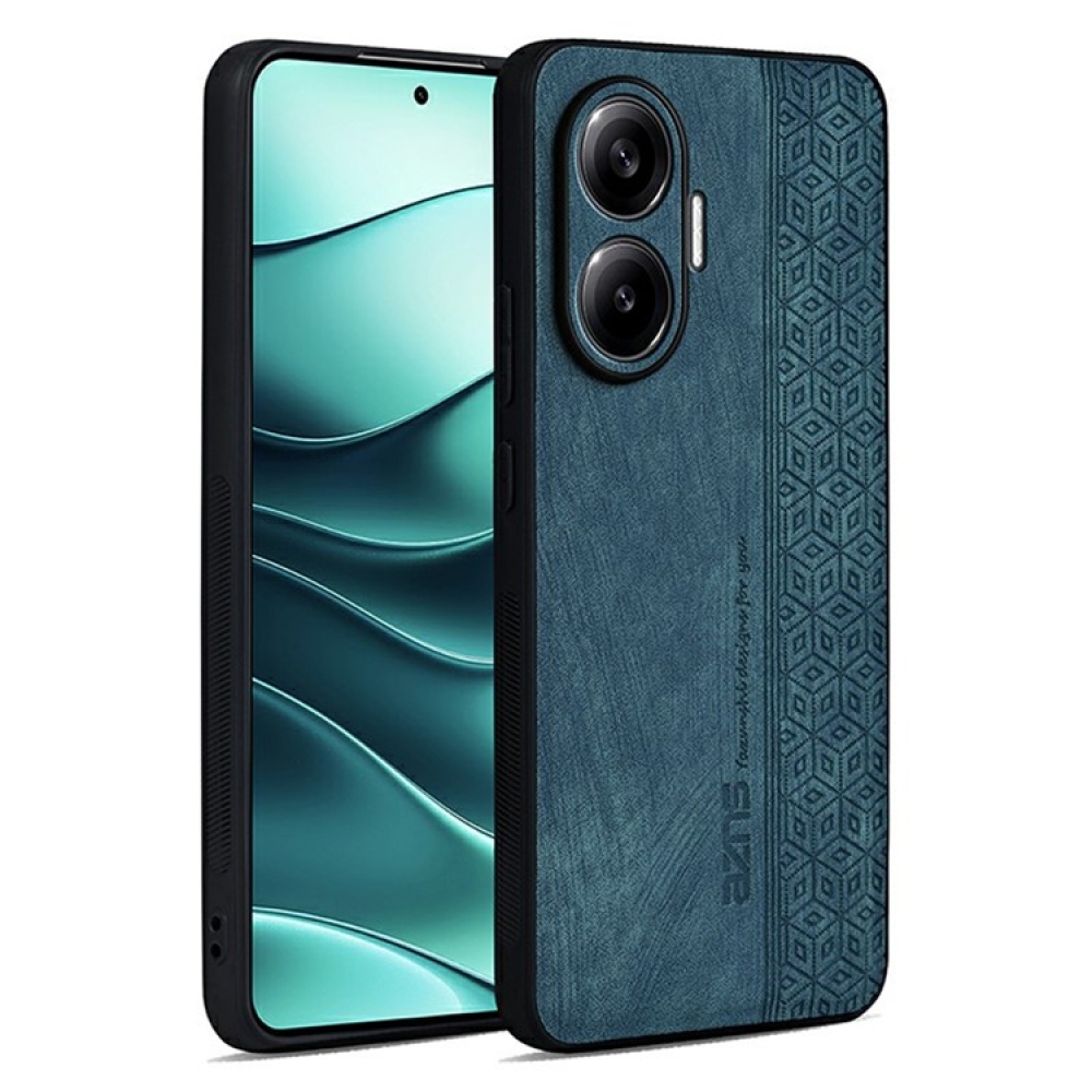 AZNS zselés tok PU bőrrel borítva a Xiaomi Poco F7 5G számára - zöld