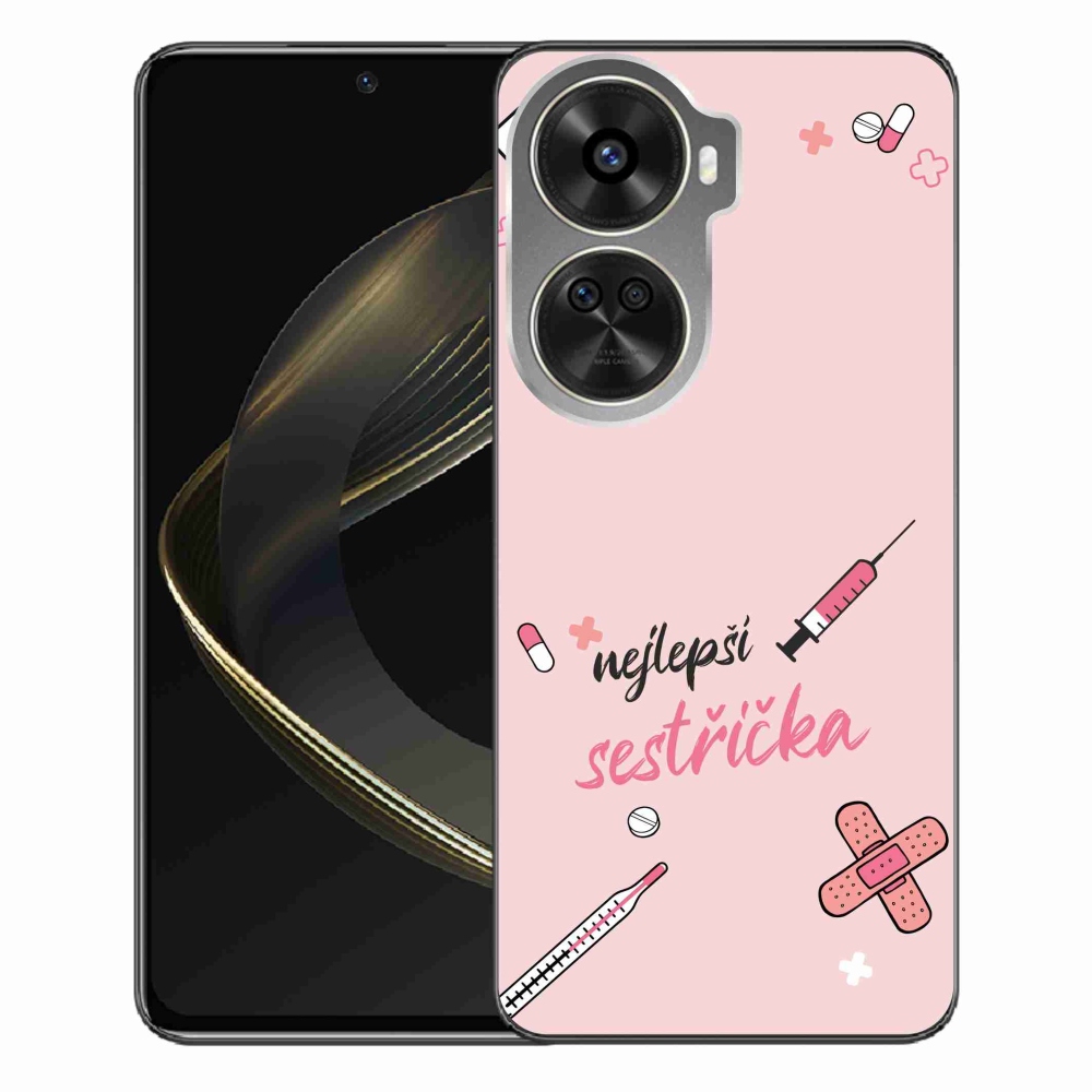 Gél borító mmCase a Huawei Nova 12 SE-n - a legjobb kishúg rózsaszín háttérrel