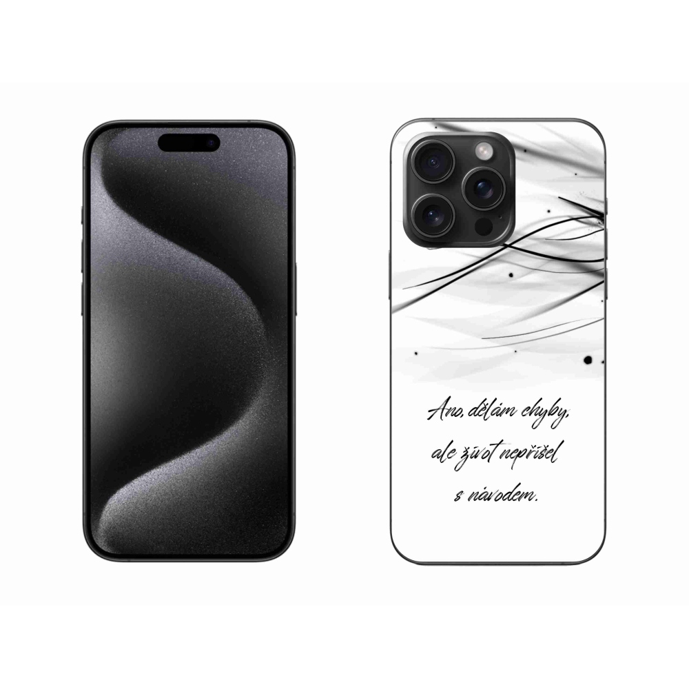 Zselés borítás mmCase iPhone 15 Pro Max készülékhez - idézem fehér háttér