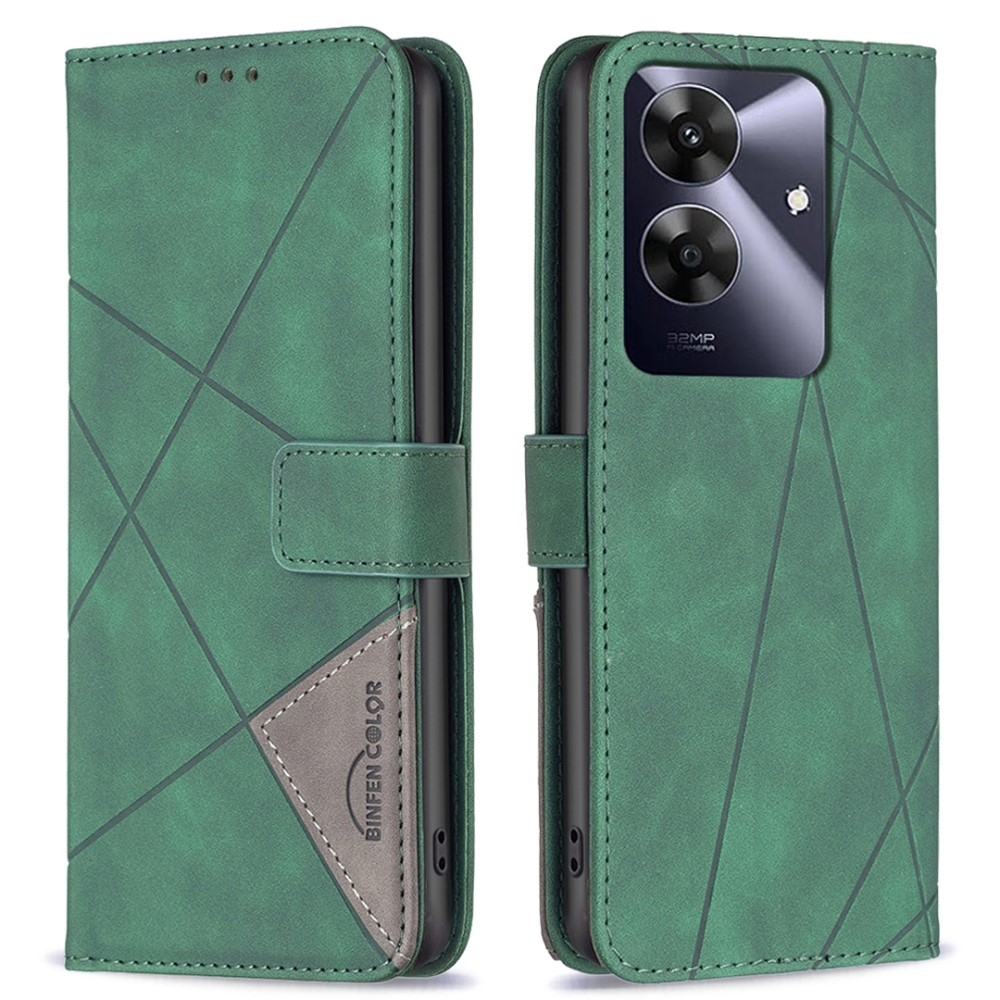BNF háromszög alakú könyvtáska Realme Note 60-hoz - zöld
