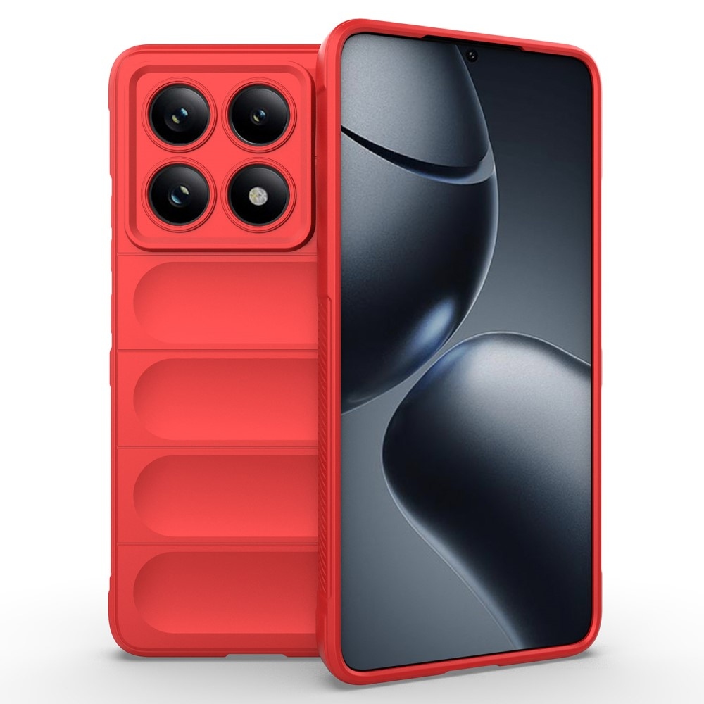 Rugg tartós zselés tok Xiaomi Redmi Note 14 Pro 5G/Poco X7 5G - piros
