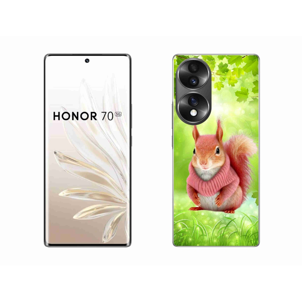 Zselés borítás mmCase a Honor 70-hez - mókus pulóverben