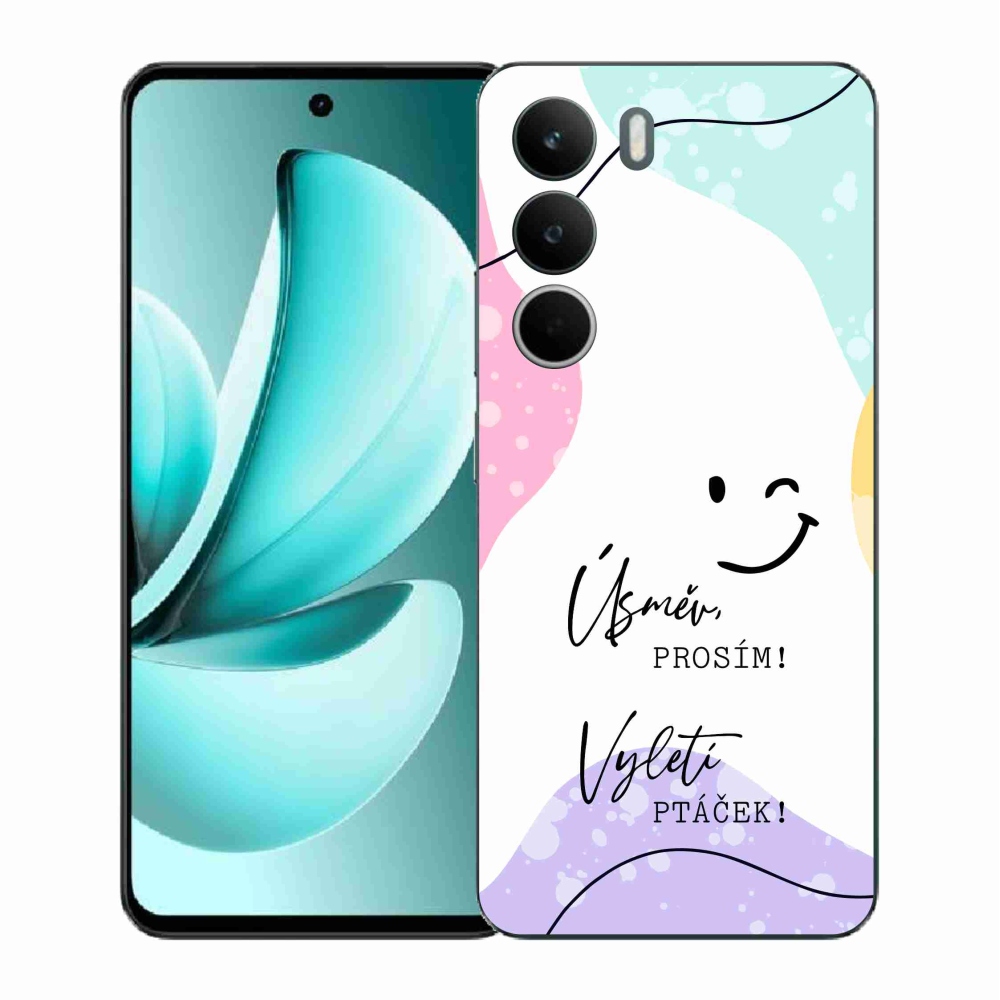 Gél borító mmCase a Realme C71 készülékhez - vicces szöveg 4 fehér háttér