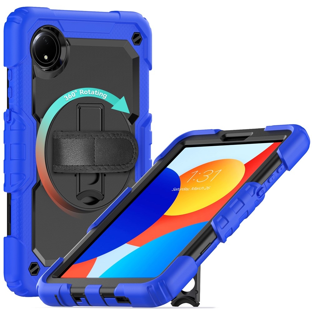 Strapabíró huzat kéztartóval és vállpánttal Xiaomi Redmi Pad SE 8.7 - sötétkék színben