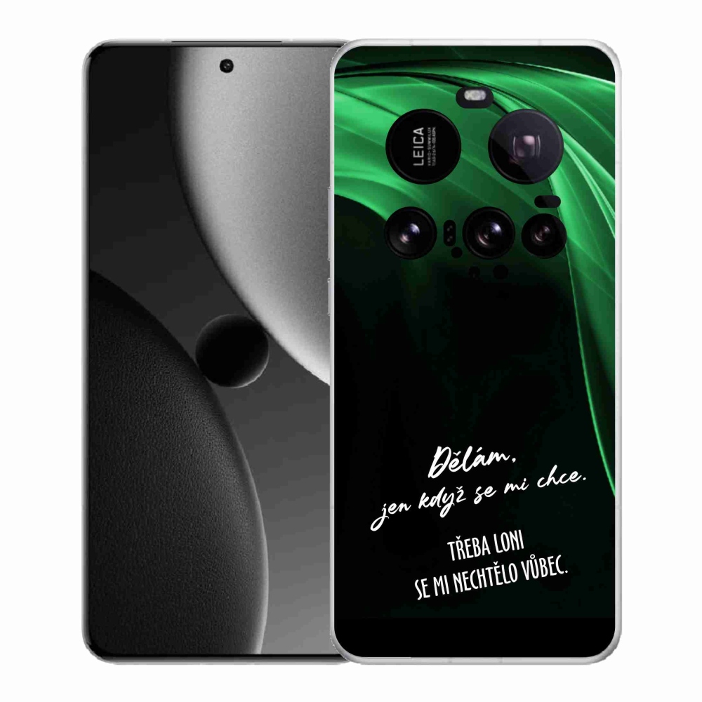 Gél borító mmCase a Xiaomi 15 Ultra készülékhez - vicces szöveg 12 fekete háttérrel