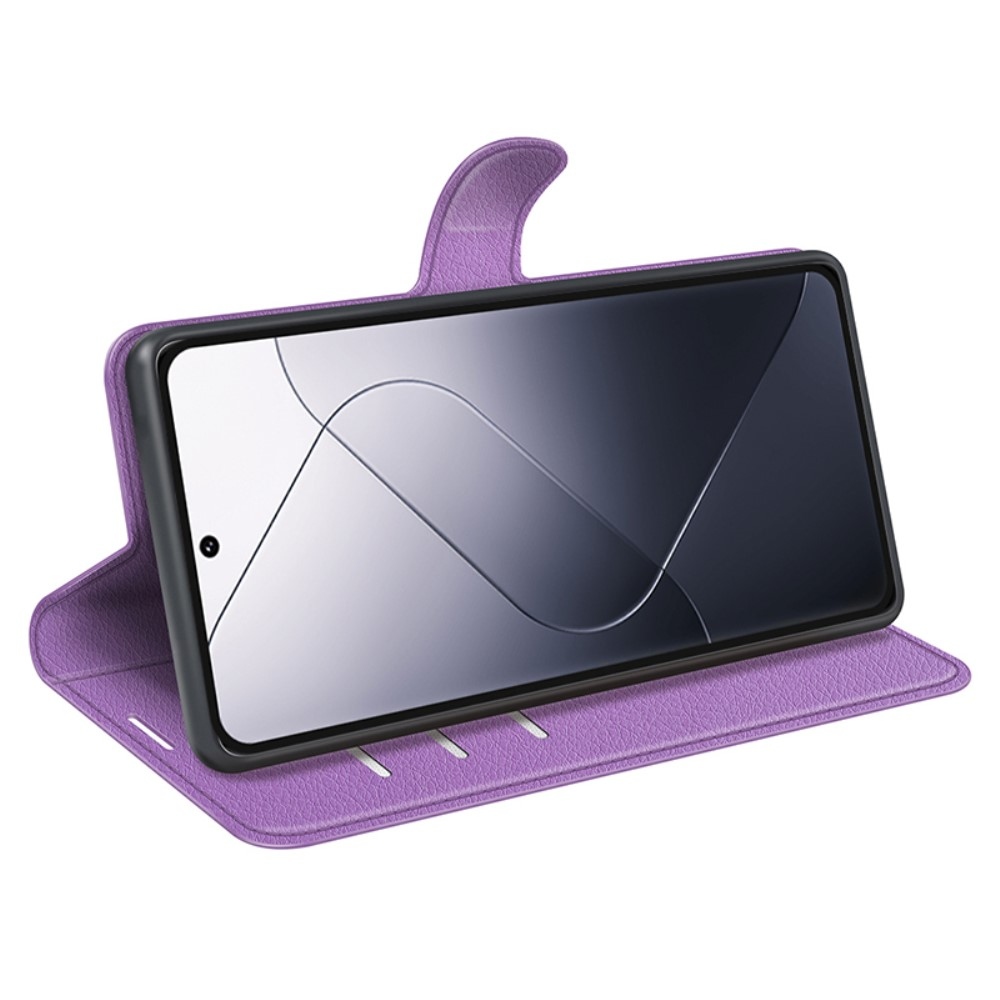 Litchi könyv tok a Xiaomi 14 Pro-hoz - lila