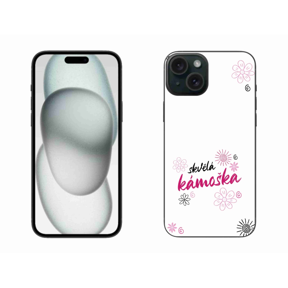 Gél borítás mmCase iPhone 15 Plus készülékhez - nagyszerű haver fehér háttérrel