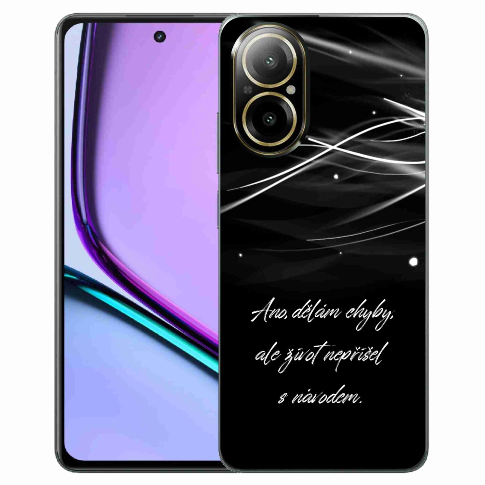 Gél borítás mmCase a Realme C67 készülékre - idézem fekete háttérrel
