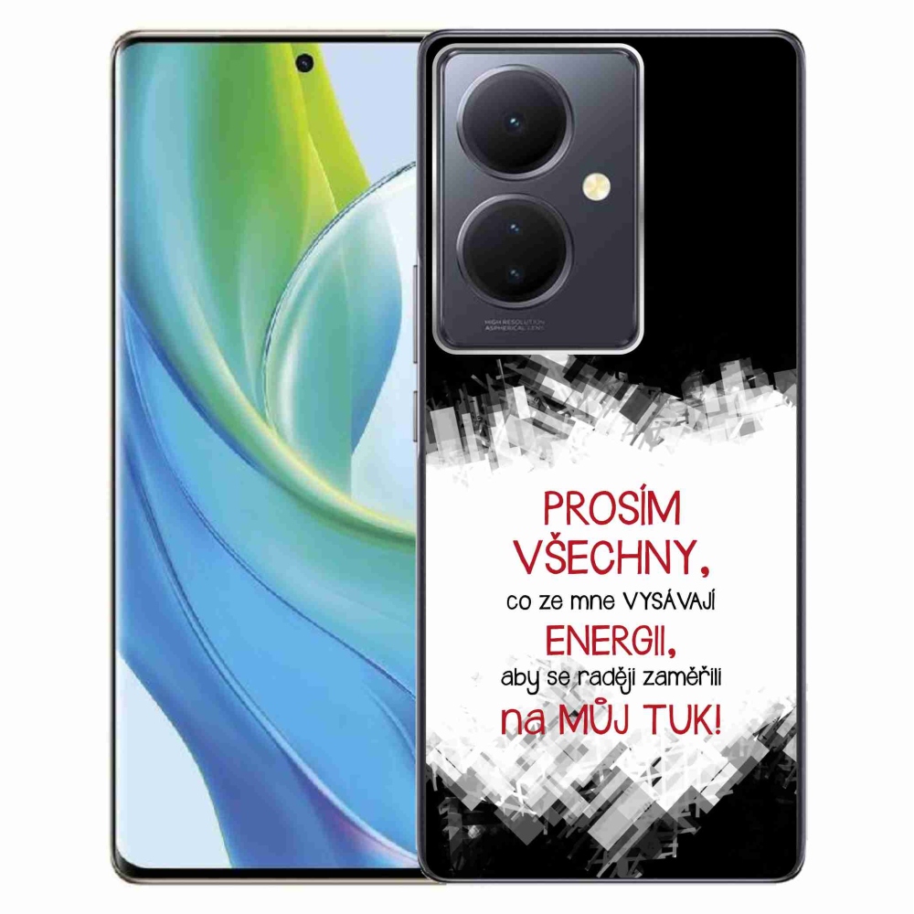 Gél borító mmCase a Vivo V29 Lite 5G-hez - vicces szöveg 1 piros