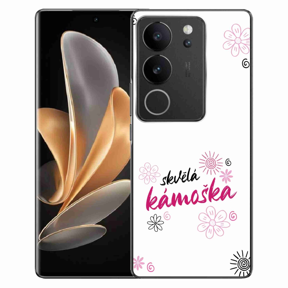 Gél borító mmCase a Vivo V29 5G-n - nagyszerű haver fehér háttérrel